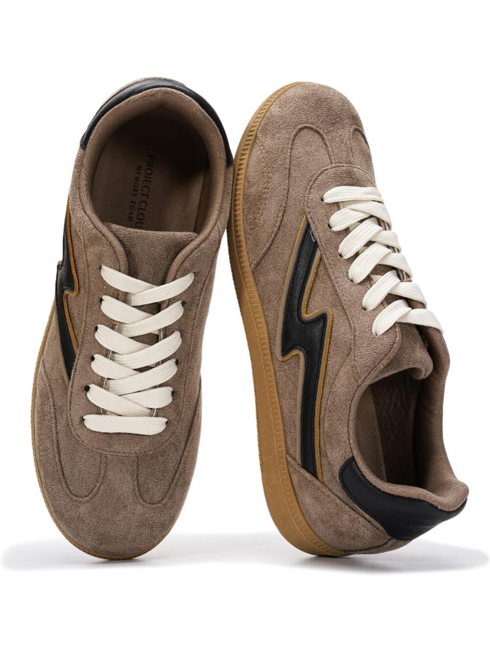 🆕Women Light Taupe Sneakers Comfortable Fashion Lace Up Trendy Sneakers Casual